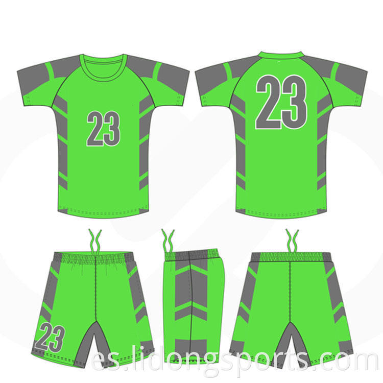 Jersey de fútbol barato Set Black Green Soccer Jersey Tailandia Calidad de fútbol Jersey